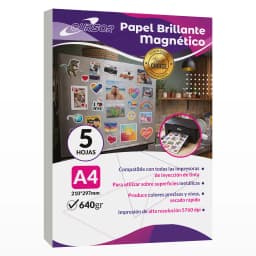 Papel Fotografico Glossy Magnetico Iman 20 Hojas A4
