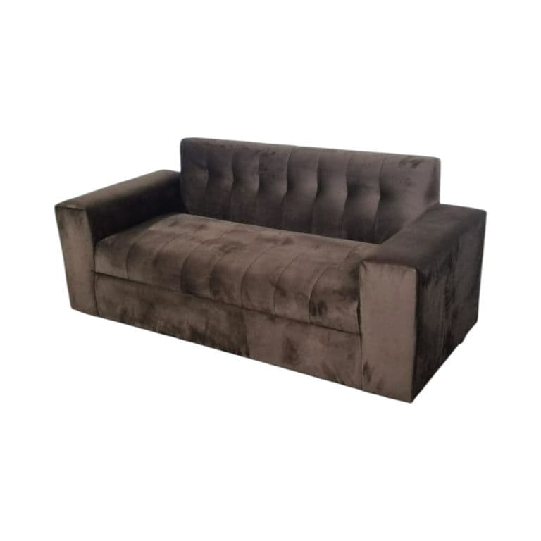SOFA DOS CUERPOS FELPA CHOCOLATE