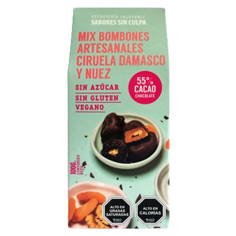BOMBONES ARTESANALES Ciruela Damasco Nuez