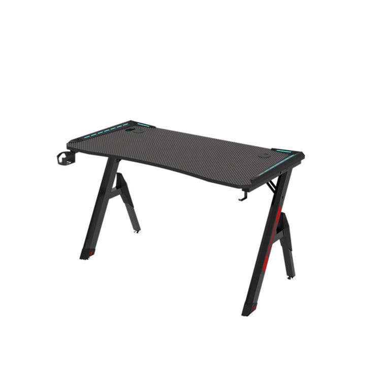 Escritorio Gamer Con Luces 140x60x73cm Negro Gamer Negro