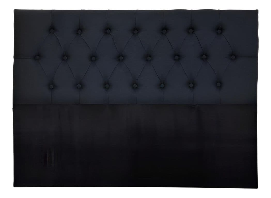 Respaldo Super King Piso Capitone Premiun 200x140 CM Negro Lino - Negro