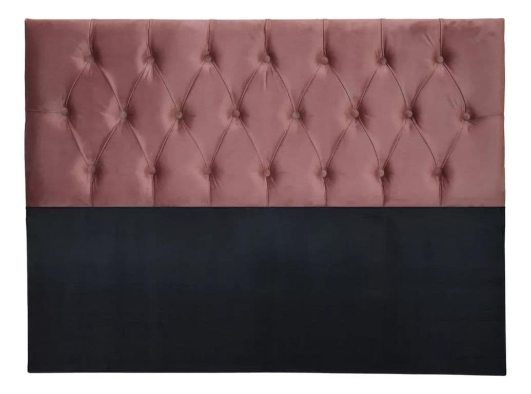Respaldo Super King Piso Capitone Premiun 200x140 CM Palo Rosa Felpa - Palo Rosa