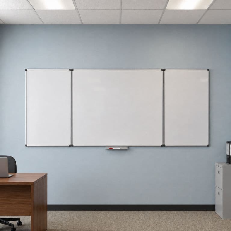 Pizarra Plegable De Pared Blanca 300x100cm