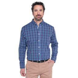 Camisa Fantasia Premium Manga Larga Boton Cuello Azul Marino 52