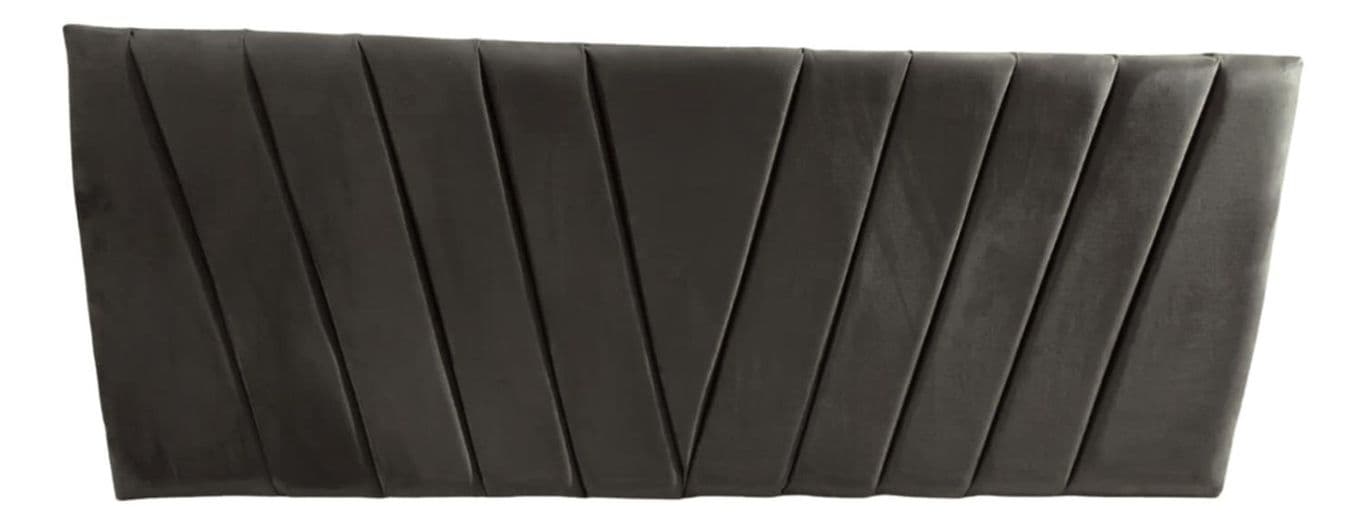 Respaldo Elegante Super King Capitone En V 200x60 CM Gris Oscuro Felpa