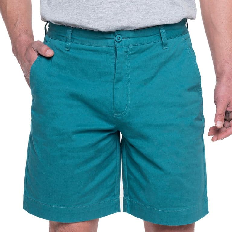 Bermuda Gabardina Frente Plano Verde 52