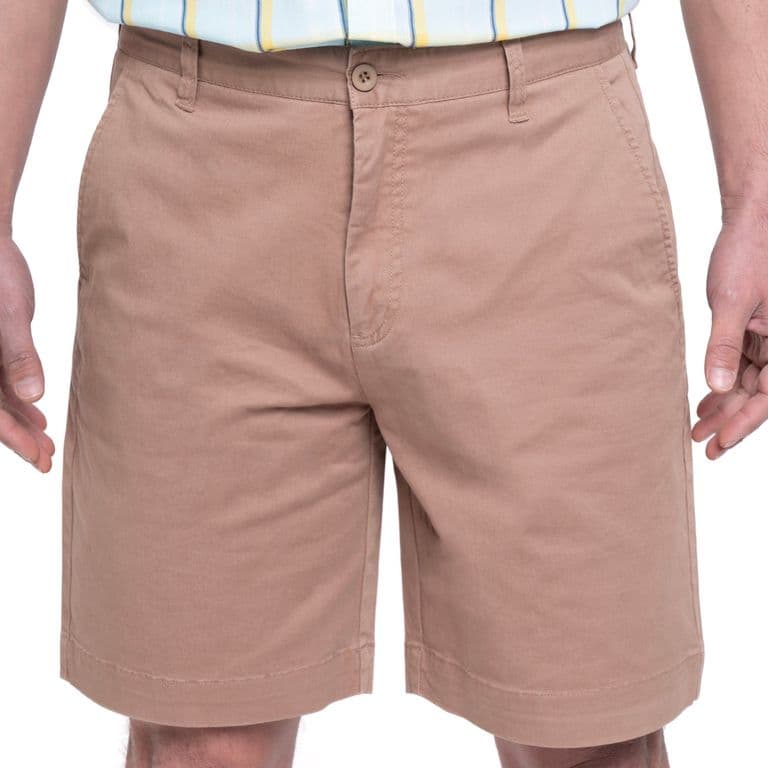 Bermuda Gabardina Frente Plano Cafe 50