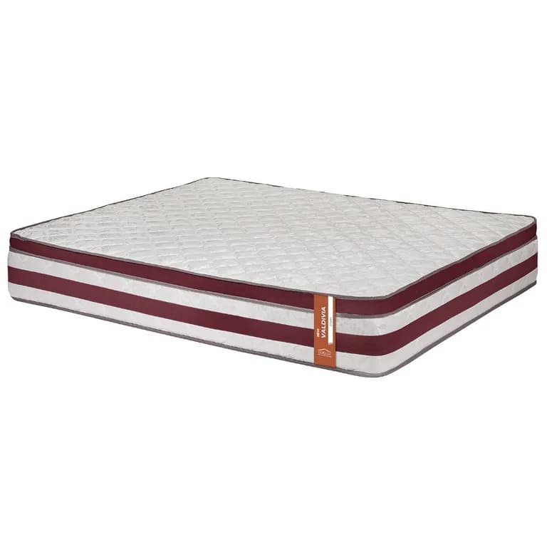 Colchon New Valdivia 2 plazas Burdeo 150x190x28 Cm