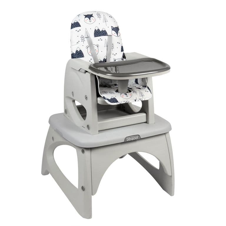 Silla de Comer Escritorio Foodzy 4-in-1 Gris Gris oscuro
