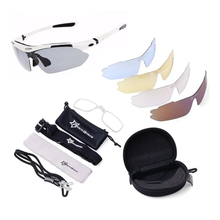 Lentes polarizado ciclismo 5 micas 12 piezas uv400