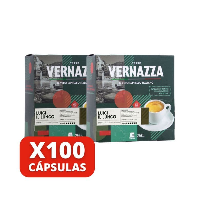 Luigi il Lungo - 100 capsulas Nespresso compatibles