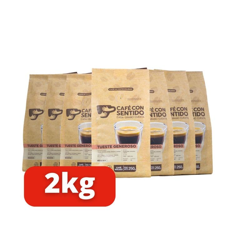 X8 Cafe Tueste Generoso Molido - 2 Kilos