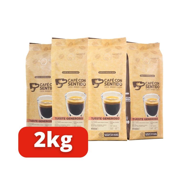 X4 Cafe Tueste Generoso Grano - 2 kilos