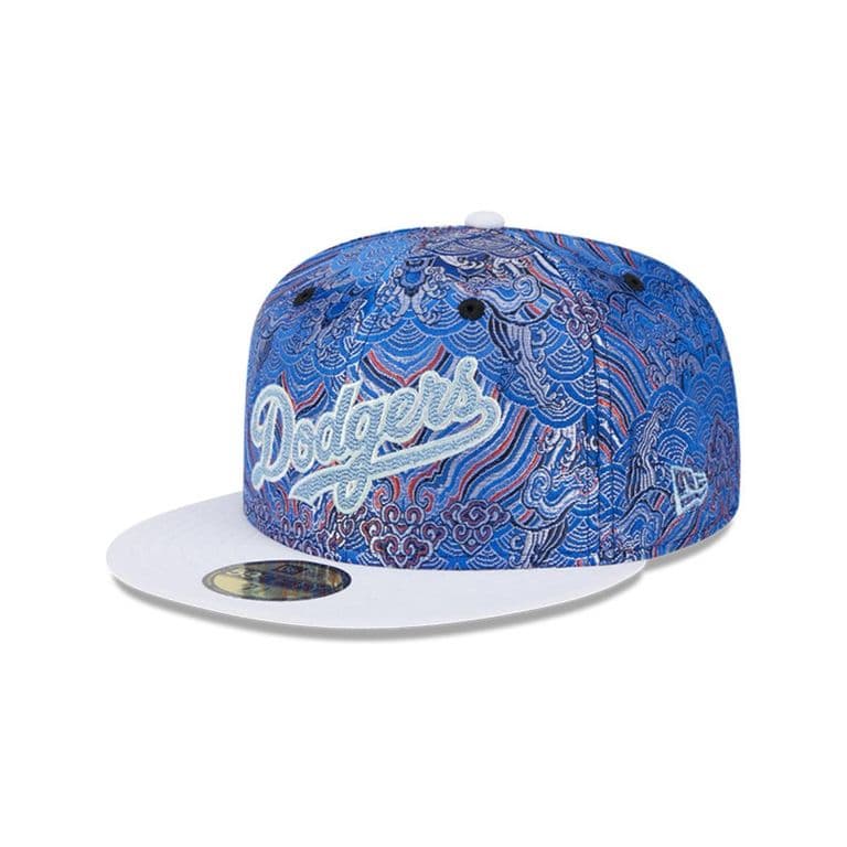 Gorra 59fifty MLB Los Angeles Dodgers Wave Fill Blue Azul 7 1/8