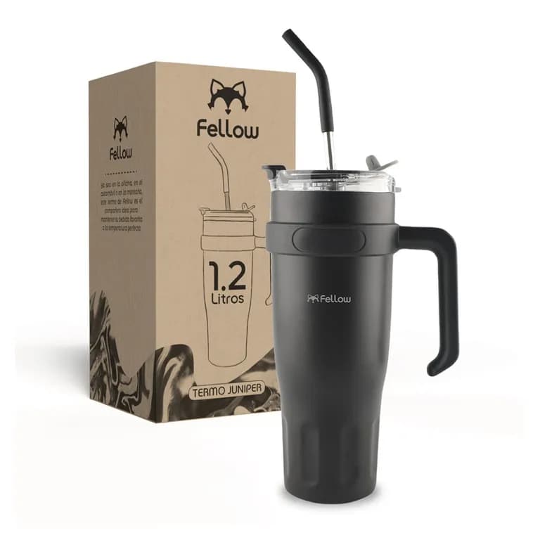 Termo Vaso Mug Termico Juniper By 1.2L Acero Inox 304 - Negro