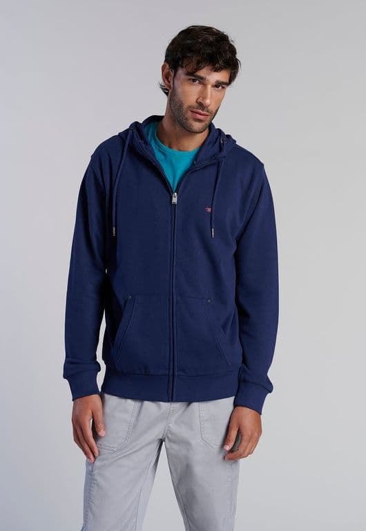 Poleron Basico Massachussets Azul Azul S