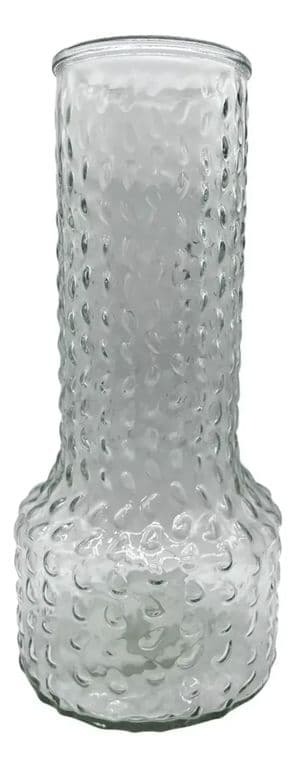 Florero Jarron Decorativo Vidrio Diseno Puntos 30cm - Blanco - 1