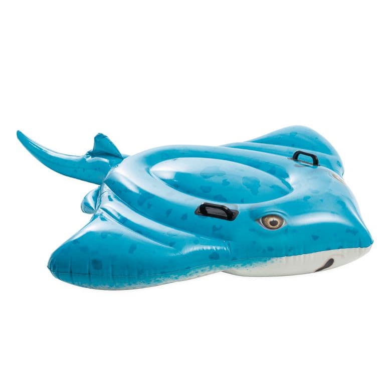 Flotador Inflable Diseno Mantarraya Realista185x145Cm