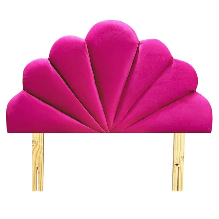 Respaldo Coral 1 Plaza Fucsia Felpa Muebles Rimar