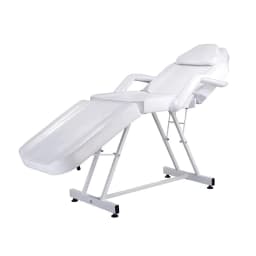 Camilla Reclinable Para Masajes Depilacion y Tatuajes Blanca
