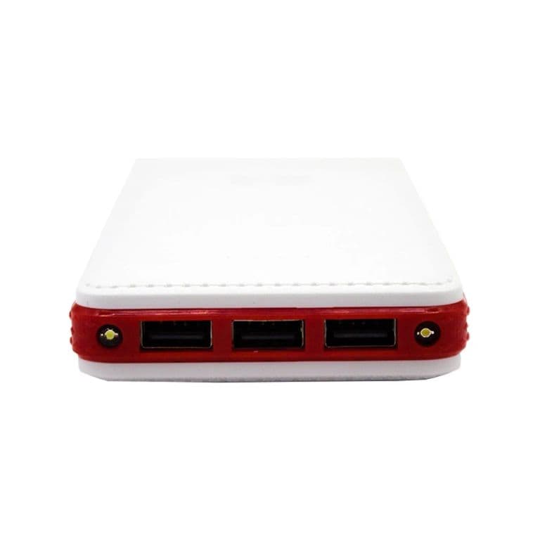 Power Bank Cargador Portatil 17000Mah 3 Usb Rojo - SC