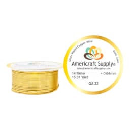 Alambre Para Bisuteria Americraft Supply Calibre 22 - Dorado