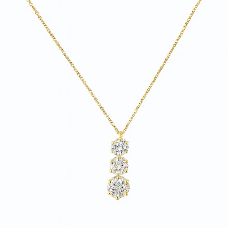 Collar de Oro 18kt con Diamantes 31 Pts Total Amarillo 50