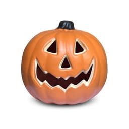 Adorno Calabaza Giratoria Con Luz Led 15x14cm