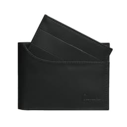 Billetera de Hombre y tarjetero color negro 100% cuero natural Negro TALLA UNICA