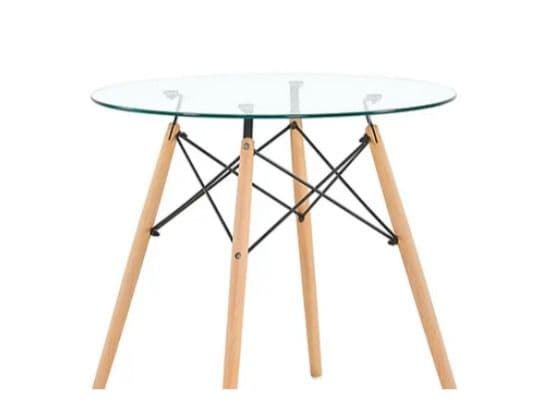 Mesa de comedor Eames 100 cm -Vidrio