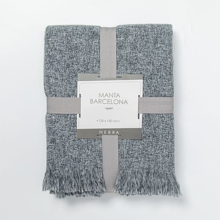Manta Barcelona 125X150 Gris Gris
