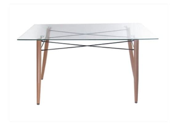 Mesa de comedor Rectangular Charles 140cm -Vidrio
