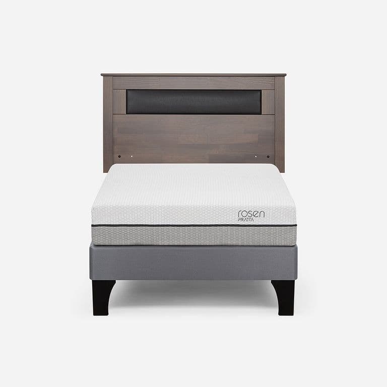 Cama Europea Pratta 1 Plaza Pata Madera + Respaldo Ferrara