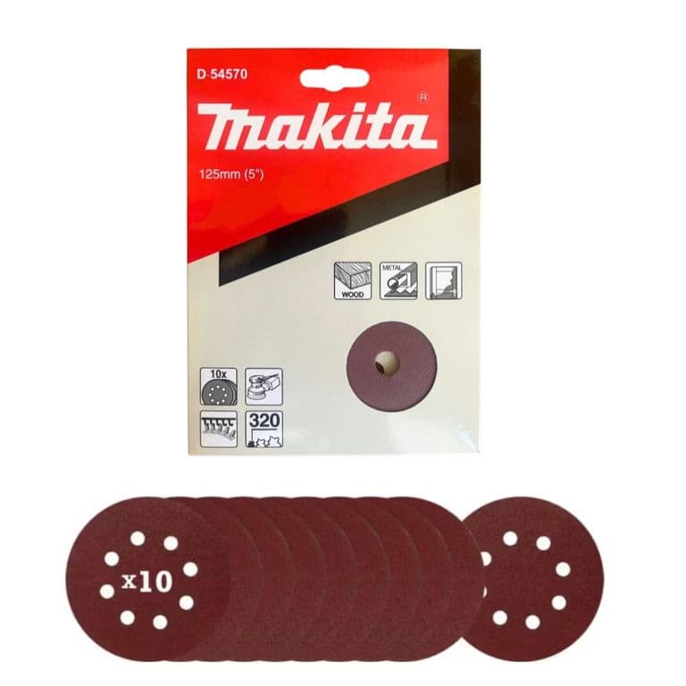 Discos Lija Con Velcro 125mm G320 10 Pzs D-54570
