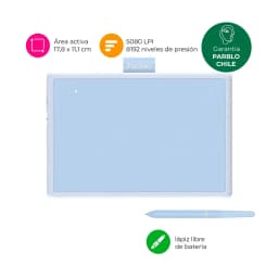 Tableta Grafica Digitalizadora Ninos N7 Light Blue
