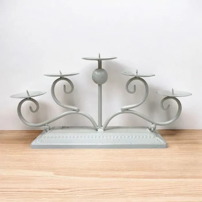 Portavela Blanco Decorativo