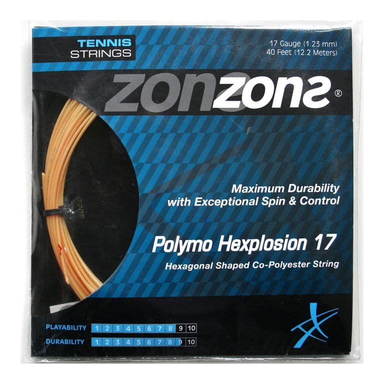 Set Cuerda Tenis Polymo Hexplosion 1.23 Oro