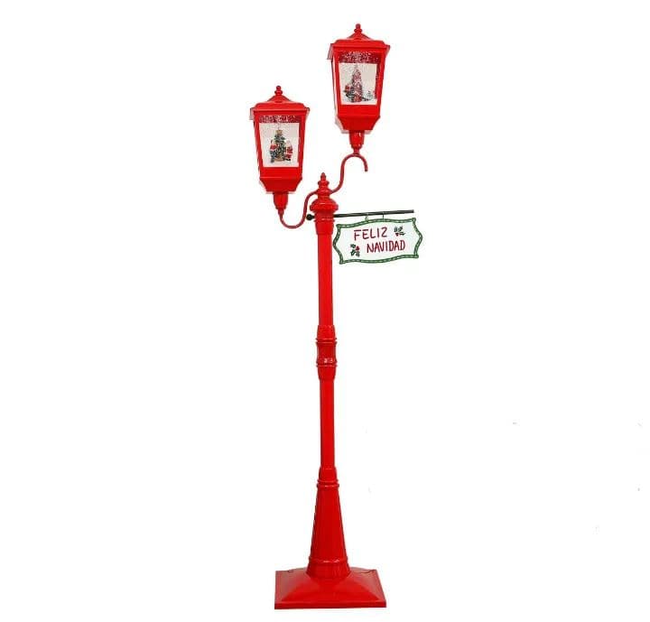 Faro Doble de Navidad 200 cm Nieve y Musica