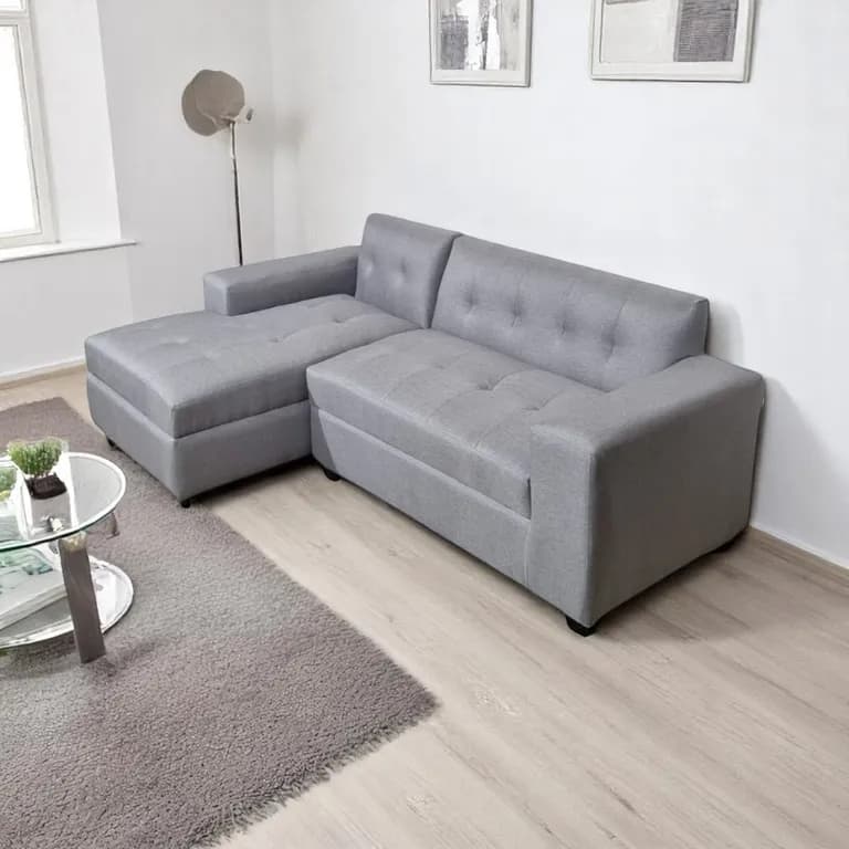 SECCIONAL DIVAN IZQUIERDO LINO GRIS CLARO