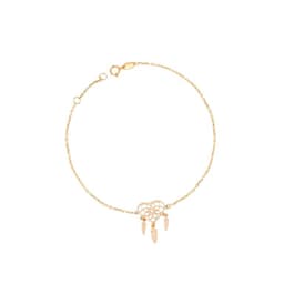 Pulsera de Oro 18kt Atrapasueno Corazon Amarillo 19