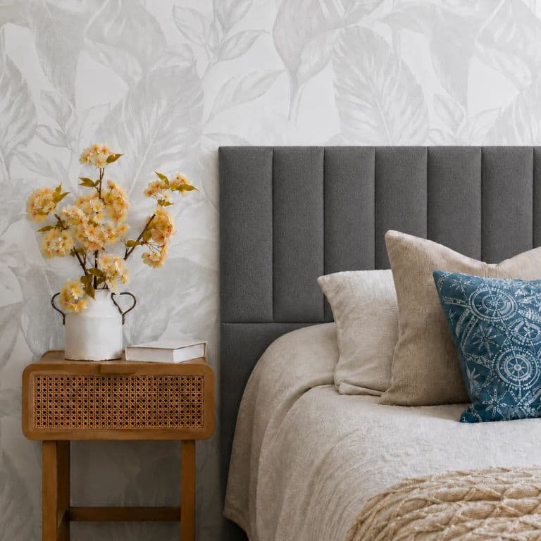 RESPALDO TUBULAR - 2 PLAZAS - VELVET COLOR GRIS