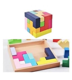 Juego Didactico Madera Cubo Puzzle Montessori