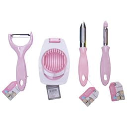 Kit de rebanador y peladores rosado