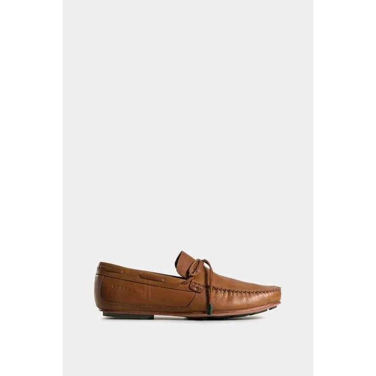 Velez Mocasin Atacama Cuero Hombre Con Acabado Tamponado Manual Miel Ambar 39