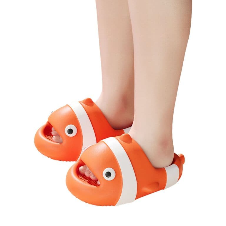 Sandalia Diseno Pez Payaso Antideslizante Unisex Ninos Naranjo 29