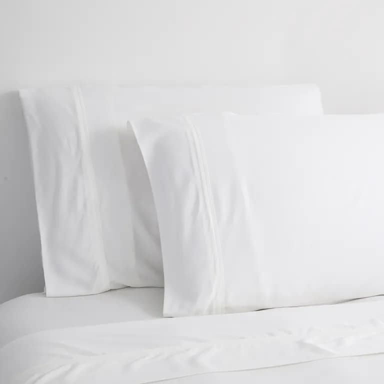 2 Sabanas 2 Plazas Polycotton Percale 200 Hilos Essentials Liso Blanco