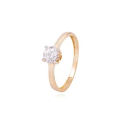 Anillo Compromiso de Oro 18Kt Solitario 5MM Amarillo 13