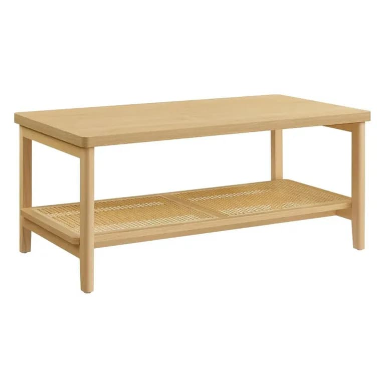Mesa Central Leonora - Rattan y Madera