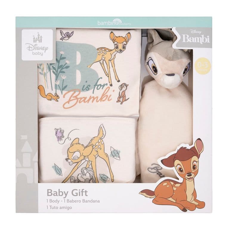 Set 3 Piezas Baby Gift Beige Bambi Unisex 6 - 9 Meses Beige 6-9 MESES