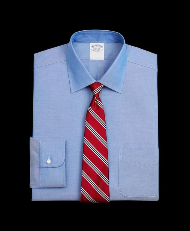Camisa Cotton Slim Non-Iron Oxford Azul Azul 17-35